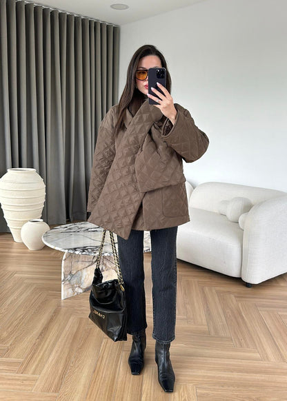 JACKET AVEC ECHARPE MATELASSÉE