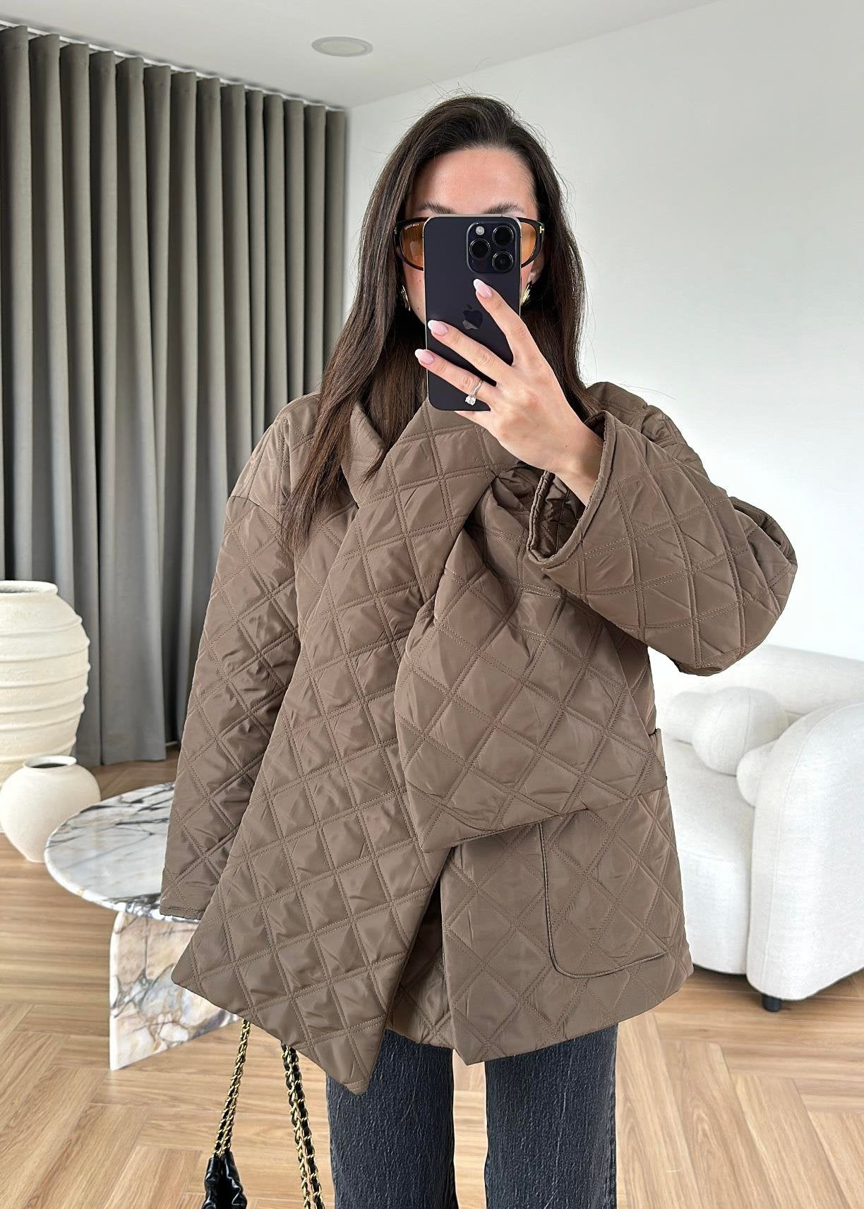 JACKET AVEC ECHARPE MATELASSÉE