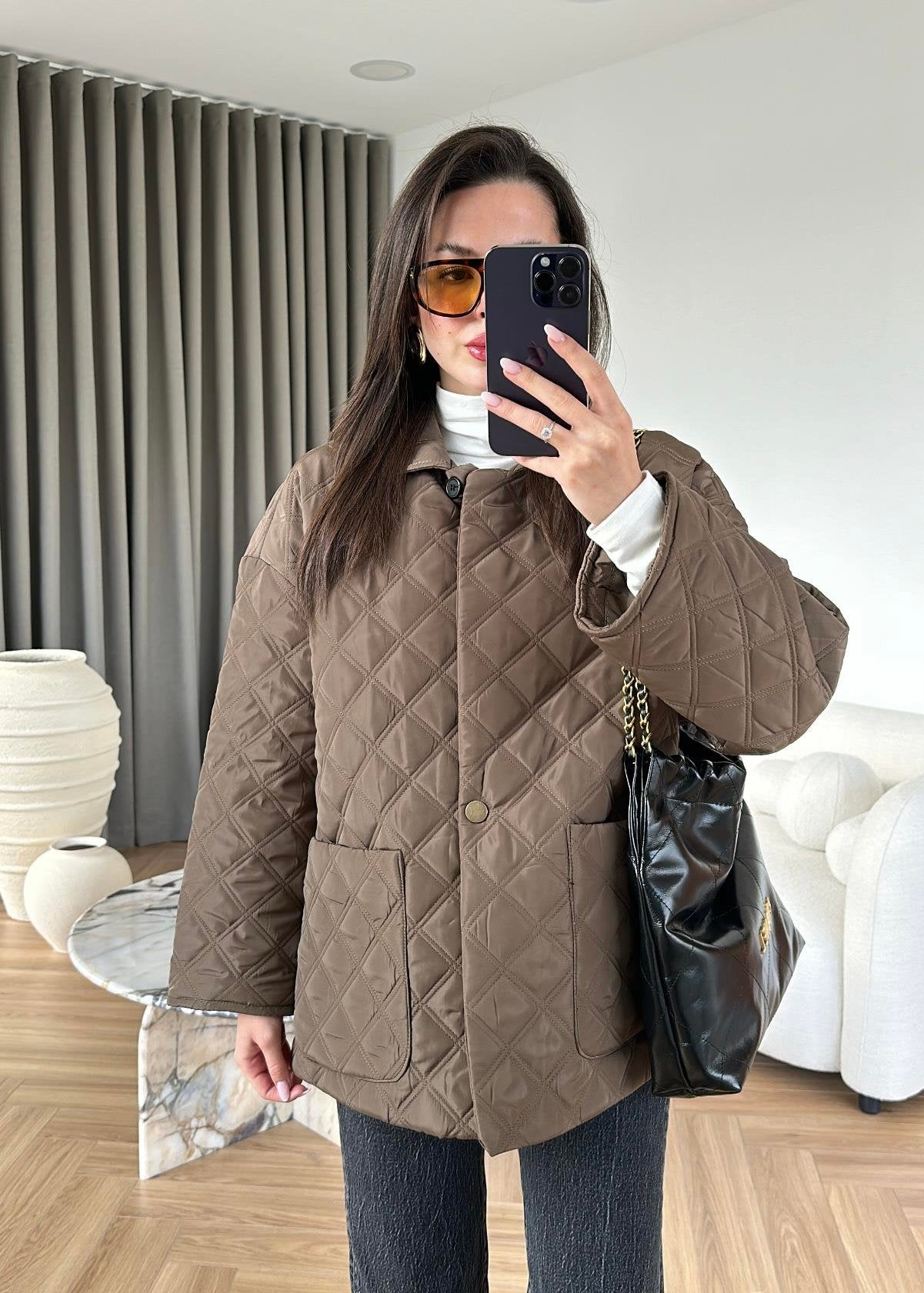 JACKET AVEC ECHARPE MATELASSÉE